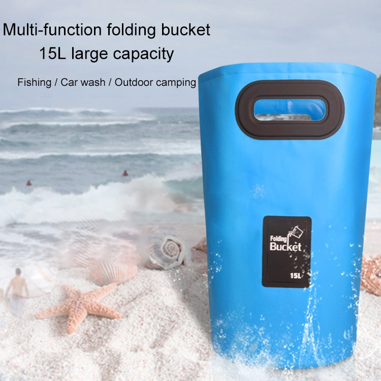 Outdoor Portable Folding Sink PVC Collapsible Bucket, Capacity: 15L, 15L Sky Blue, 15L Yellow, 15L Black, 15L Dark Blue, 15L Orange, 15L Green, 15L Rose Red