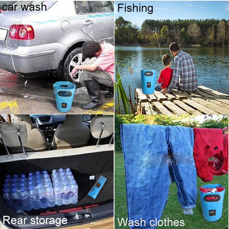 Outdoor Portable Folding Sink PVC Collapsible Bucket, Capacity: 15L, 15L Sky Blue, 15L Yellow, 15L Black, 15L Dark Blue, 15L Orange, 15L Green, 15L Rose Red