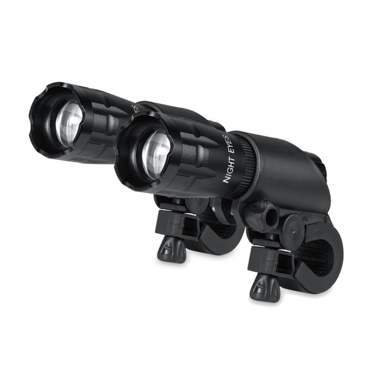 Phare de VTT 5W Rechargeable Zoom Anti-éblouissement Étanche Lumière Avant de Vélo x 2 + Feu Arrière x 2 (Ensemble Trois), Ensemble Trois