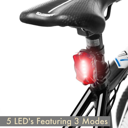 Phare de VTT 5W Rechargeable Zoom Anti-éblouissement Étanche Lumière Avant de Vélo x 2 + Feu Arrière x 2 (Ensemble Trois), Ensemble Trois