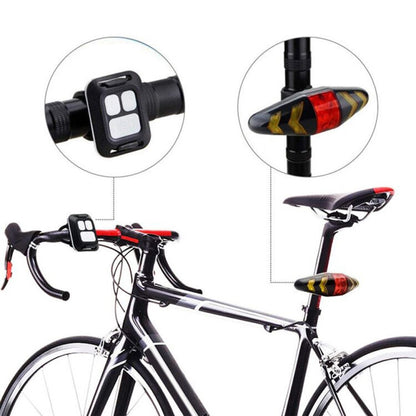 Feu arrière de vélo intelligent avec télécommande sans fil et clignotants, rechargeable par USB