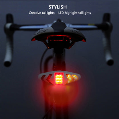 Feu arrière de vélo intelligent avec télécommande sans fil et clignotants, rechargeable par USB