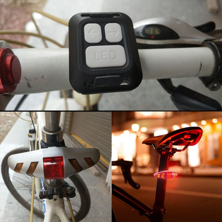 Feu arrière de vélo intelligent avec télécommande sans fil et clignotants, rechargeable par USB