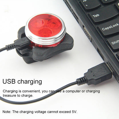 COB Lamp Bead 160LM USB Charging Four-speed Waterproof Bicycle Headlight / Taillight,  Red + White Light Dimming 650MA, Red + White Light Dimming