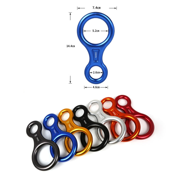 Descendeur en Huit pour Escalade et Secours, Dispositif d'Assurage pour Rappel (Noir), TP8601P (Noir), TP8601P (Argent), TP8601P (Rouge), TP8601P (Bleu), TP8601P (Or), TP8601P (Orange), TP8601P (Gris foncé)