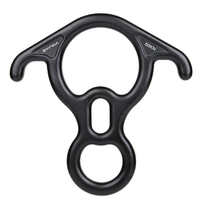 XINDA XD8602 Descendeur en Huit avec Oreilles Coudées pour Escalade et Secours, Dispositif d'Assurage