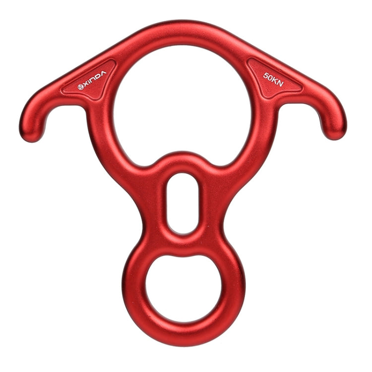 XINDA XD8602 Descendeur en Huit avec Oreilles Coudées pour Escalade et Secours, Dispositif d'Assurage
