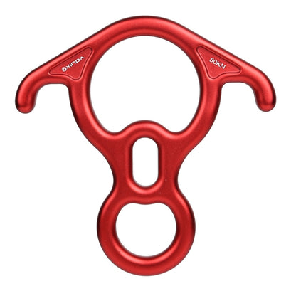 XINDA XD8602 Descendeur en Huit avec Oreilles Coudées pour Escalade et Secours, Dispositif d'Assurage