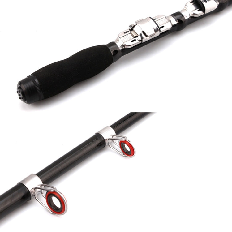 37cm Tragbare Teleskop-Meeresangelrute Mini-Angelrute, ausgefahrene Länge: 2,3m, 2,3m