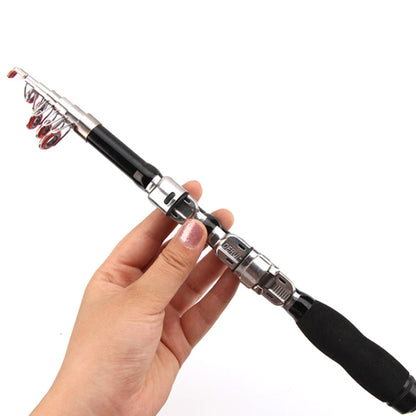 37cm Tragbare Teleskop-Meeresangelrute Mini-Angelrute, ausgefahrene Länge: 2,3m, 2,3m