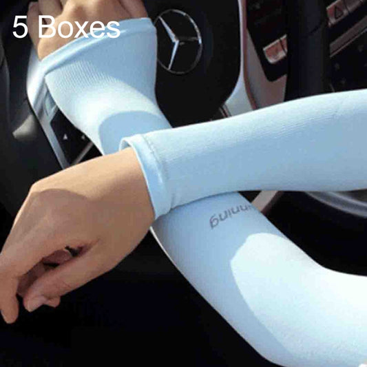 5 Boîtes Manches en soie glacée nouveau style Frais et Cool Protection UV Manchons de bras, style ordinaire, style ordinaire