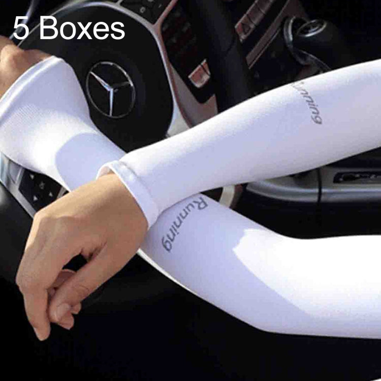 5 Boîtes Manches en soie glacée nouveau style Frais et Cool Protection UV Manchons de bras, style ordinaire, style ordinaire