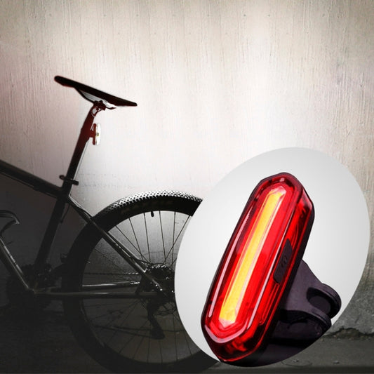 AQY-096 Lampe arrière de vélo à LED monochrome IPX4 détachable rechargeable par USB, blanc, (rouge