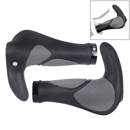 DEEMOUNT BGP110 Poignée de Guidon de Vélo VTT en Caoutchouc, Version avec Cornes, Version avec Cornes