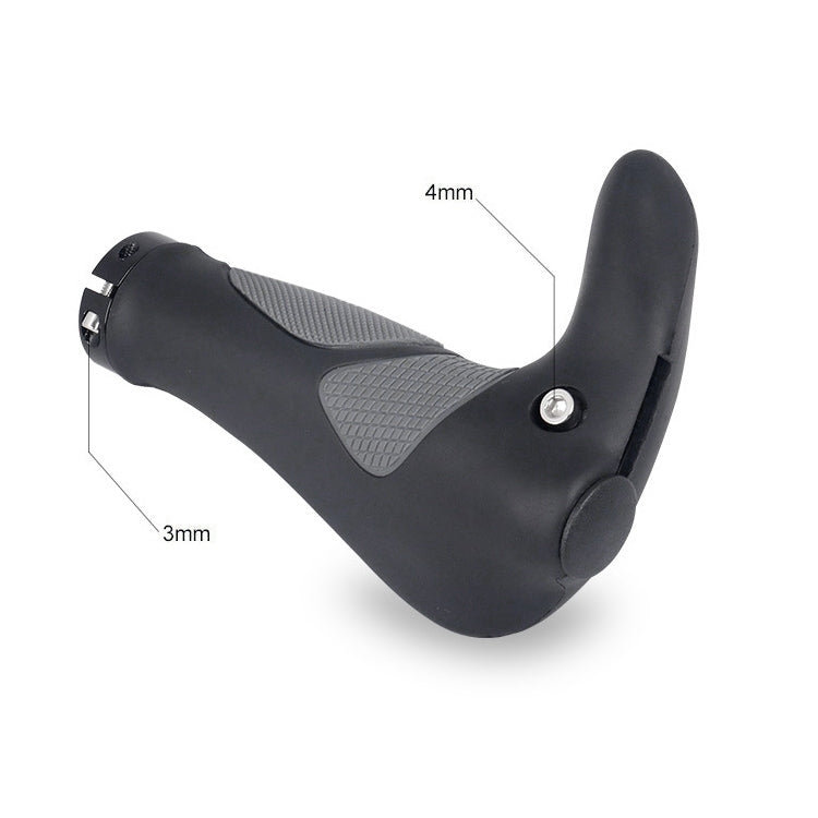 DEEMOUNT BGP110 Poignée de Guidon de Vélo VTT en Caoutchouc, Version avec Cornes, Version avec Cornes