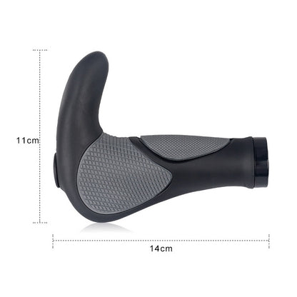 DEEMOUNT BGP110 Poignée de Guidon de Vélo VTT en Caoutchouc, Version avec Cornes, Version avec Cornes