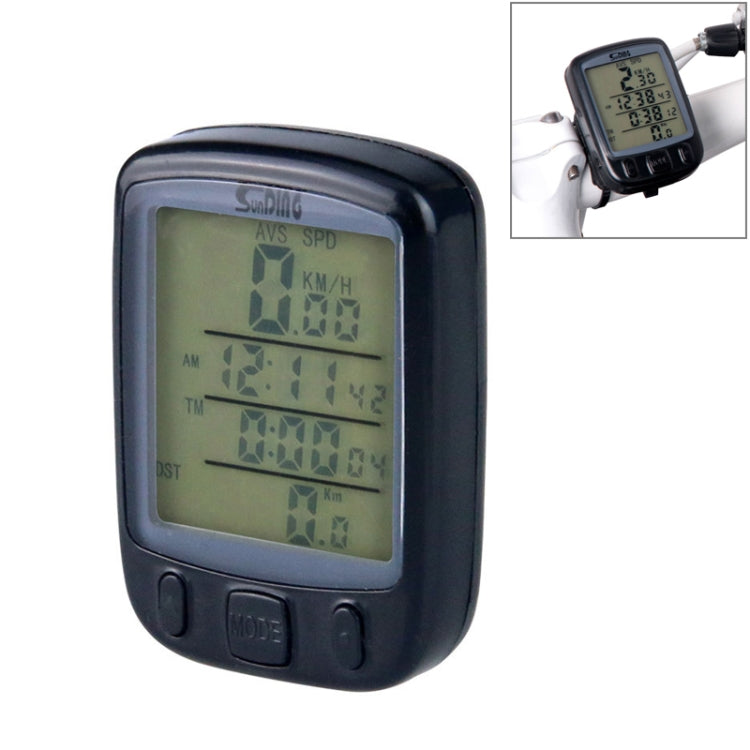 SUNDING 563C Bike Bicycle Waterproof Wireless LCD Screen Luminous Mileage Speedometer Odometer, Chinese Version, 563C, Chinese Version
