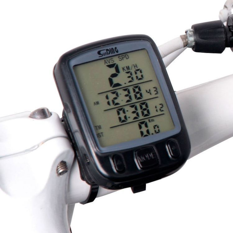 SUNDING 563C Bike Bicycle Waterproof Wireless LCD Screen Luminous Mileage Speedometer Odometer, Chinese Version, 563C, Chinese Version