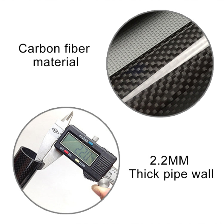 TOSEEK 3K Fibre de Carbone VTT Vélo de Route Tige de Selle de Vélo Raccord de Selle Poteau de Selle Accessoires de Vélo, Taille: 31.6x400mm, 31.6x400mm