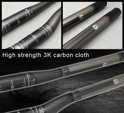 TOSEEK Full Carbon Fiber Road Bike Bent Handlebar, Size: 620mm (Matte), 620mm