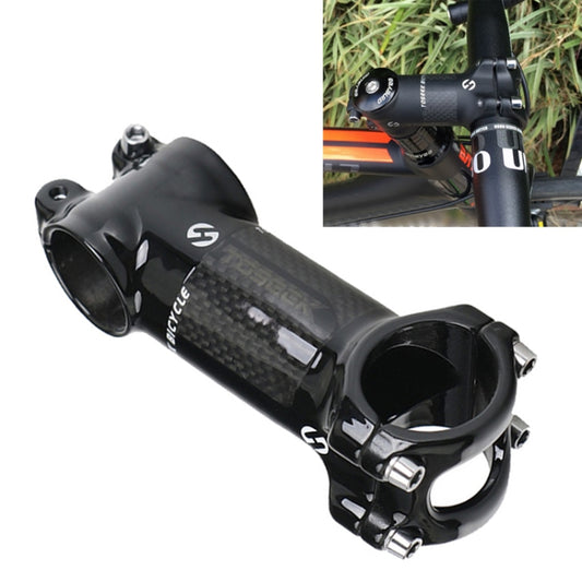 Potence de guidon ultra-légère TOSEEK pour vélo de route et VTT, taille : 6 degrés, 110 mm (brillant), 6 degrés, 110 mm