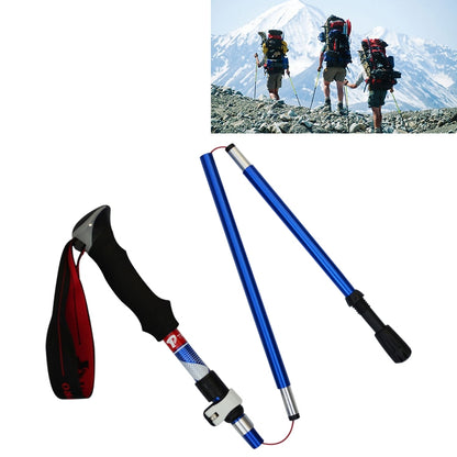 Bâtons de randonnée pliables portables en alliage d'aluminium à 5 nœuds, longueur pliée : 28,5 cm, longueur pliée : 28,5 cm (noir), longueur pliée : 28,5 cm (vert), longueur pliée : 28,5 cm (bleu), longueur pliée : 28,5 cm (rouge)