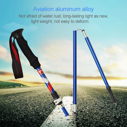 5 Node Portable Foldable Aluminium Alloy Alpenstocks Trekking Poles, Folding Length : 35CM, Folding Length : 35CM (Black), Folding Length : 35CM (Green), Folding Length : 35CM (Blue), Folding Length : 35CM (Red)