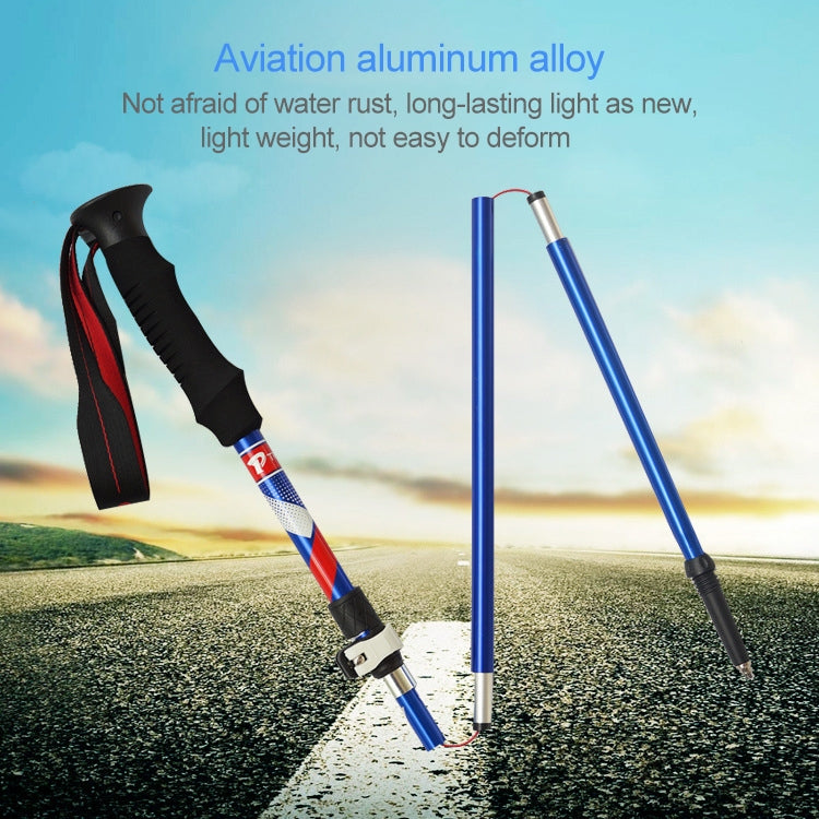 5 Node Portable Foldable Aluminium Alloy Alpenstocks Trekking Poles, Folding Length : 35CM, Folding Length : 35CM (Blue), Folding Length : 35CM (Red), Folding Length : 35CM (Black), Folding Length : 35CM (Green)