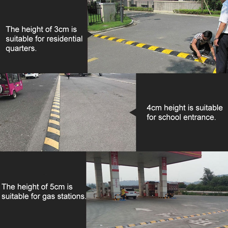 Pair Of Special Round Heads For Rubber Speed Bumps, Diameter: 40cm, Round Head Diameter: 40cm