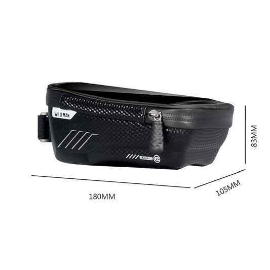 Sac avant étanche WILD MAN E2 pour téléphone portable VTT, sacoche de cadre de vélo, accessoires de cyclisme, E2 (noir), E2 (rouge)
