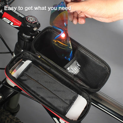 WILD MAN E2 Waterproof Front Bag MTB Mobile Phone Sets Bicycle Tube Bag Riding Accessories, E2 (Black), E2 (Red)