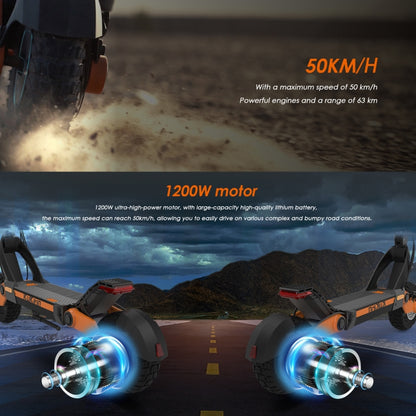 Kukirin G3 10 inch Tires 1200W 52V 18AH Three-speed Folding Electric Offroad Scooter with LED Display, G3