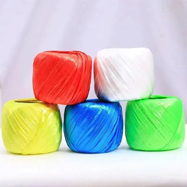 Plastic Strapping Packing Rope Tear Film Straw Rope, Random Color Delivery