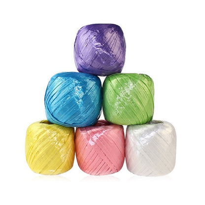 Plastic Strapping Packing Rope Tear Film Straw Rope, Random Color Delivery