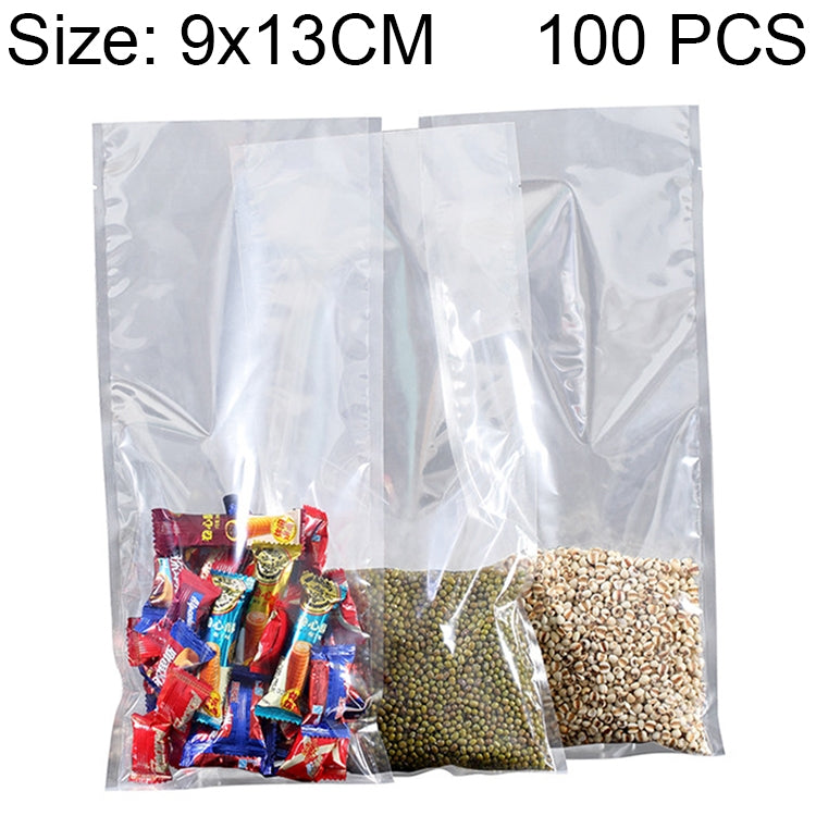 100 PCS Food Vacuum Packaging Transparent Plastic Bag Nylon Fresh-keeping Bag, Size: 25cm x 35cm, Size: 9cm x 13cm