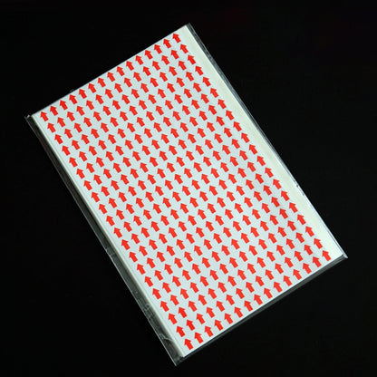 20 PCS Rectangle Shape Self-adhesive Arrow Rework Sticker Rework Label, Rectangle Shape