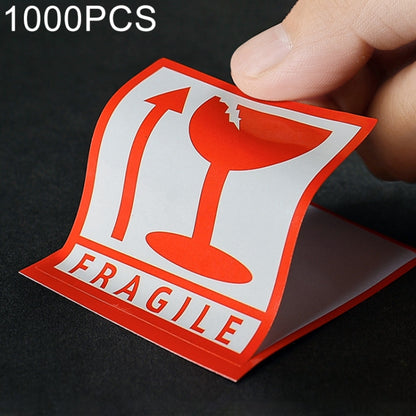 1000 PCS Self-adhesive English Warning Sticker Fragile Label, Size: 5.5x5.5cm, 5.5 x 5.5cm