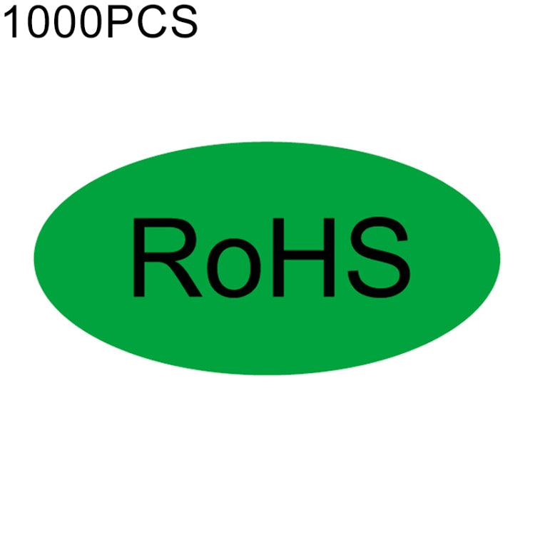 1000 PCS Oval Shape Self-adhesive RoHS Sticker RoHS Label, Size: 10x20mm, Size: 10x20mm