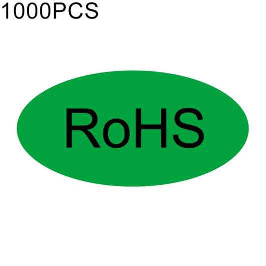 1000 PCS Oval Shape Self-adhesive RoHS Sticker RoHS Label, Size: 10x20mm, Size: 10x20mm