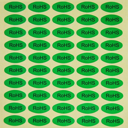 1000 PCS Oval Shape Self-adhesive RoHS Sticker RoHS Label, Size: 10x20mm, Size: 10x20mm