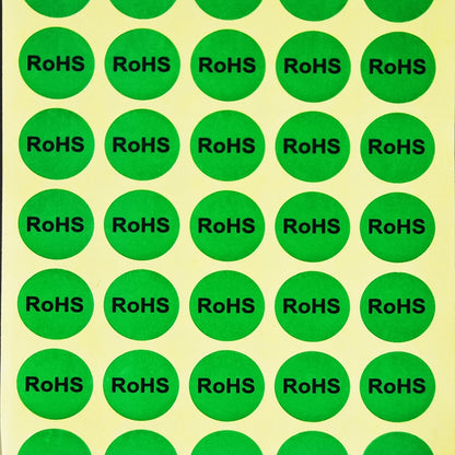 1000 PCS Round Shape Self-adhesive RoHS Sticker RoHS Label, Diameter: 15mm, Diameter: 15mm