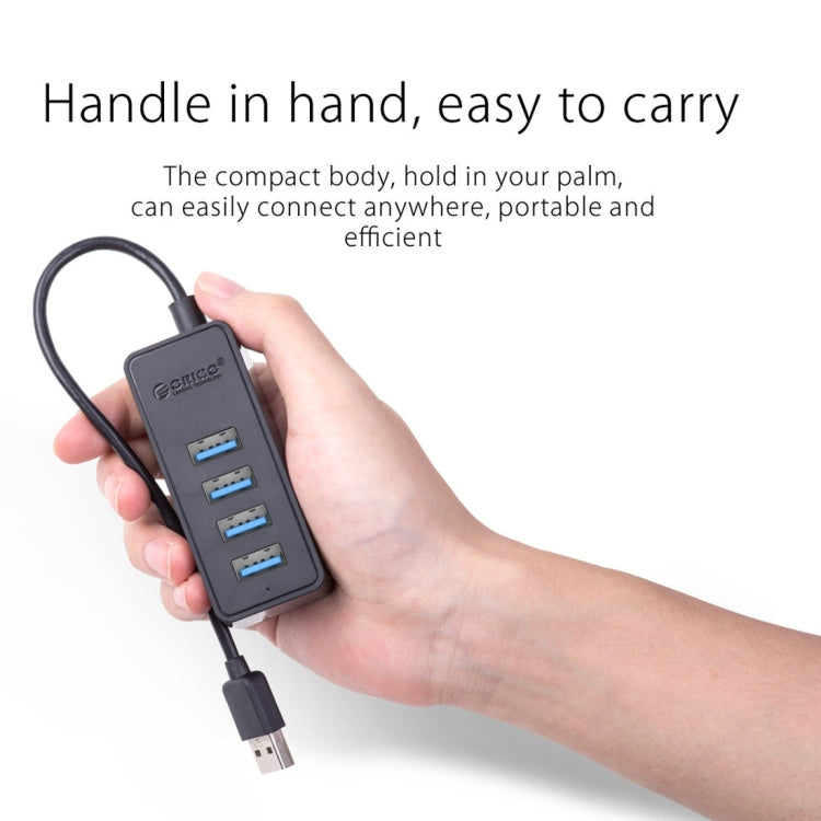 ORICO W5P-U3-100 4-Port USB 3.0 Desktop HUB with 100cm Micro USB Cable Power Supply, W5P-U3-100 Black