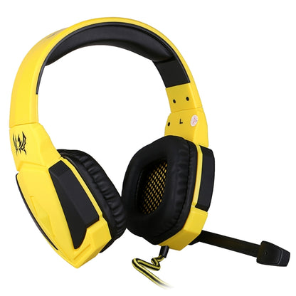 KOTION EACH G4000 USB Version Stereo Gaming Headphone Headset Headband with Microphone Volume Control LED Light for PC Gamer,Cable Length: About 2.2m