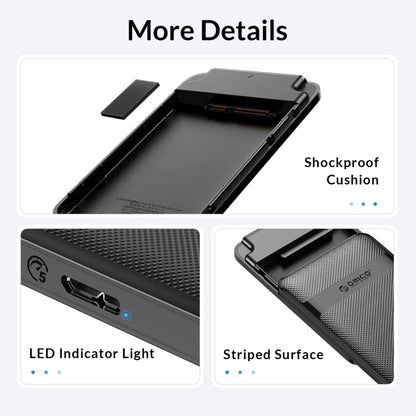 ORICO 2577U3-V1 Grid Texture Design 2.5 inch USB3.0 Micro-B Hard Drive Enclosure Box, 2577U3-V1