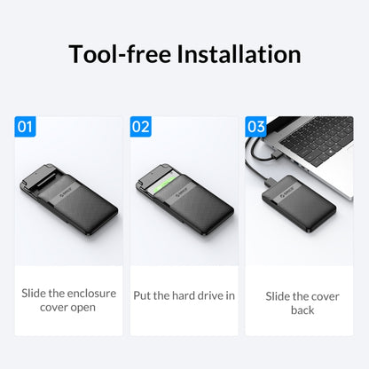 ORICO 2577U3-V1 Grid Texture Design 2.5 inch USB3.0 Micro-B Hard Drive Enclosure Box, 2577U3-V1