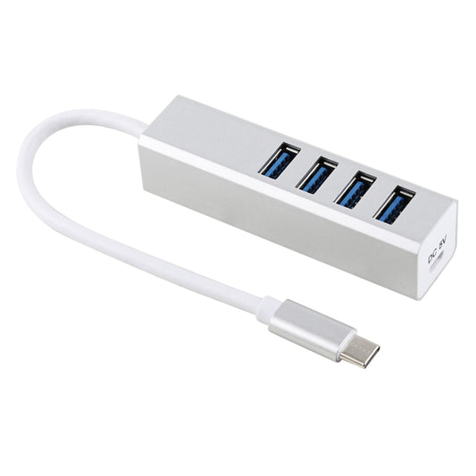 Concentrateur USB 3.0 à 4 ports 5 Gbit/s SuperSpeed auto-alimenté / alimenté par bus vers USB-C / Type-C, Type-C