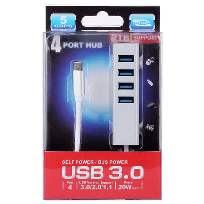 5Gbps Super Speed Self / Bus Power 4 Ports USB 3.0 to USB-C / Type-C HUB Converter, Type-C