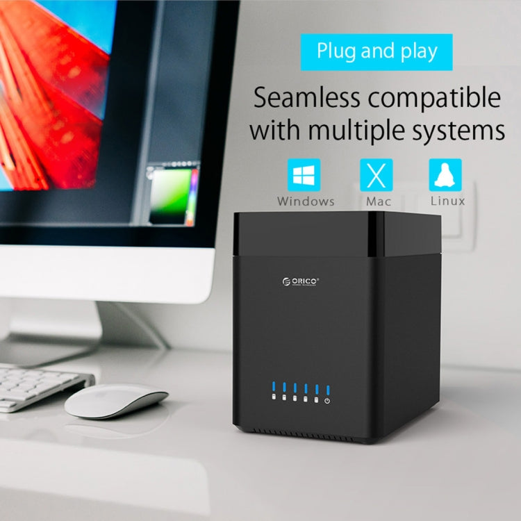 ORICO DS500U3 3.5 inch 5 Bay Magnetic-type USB 3.0 Hard Drive Enclosure with Blue LED Indicator, USB 3.0