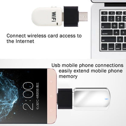 Plastic USB-C / Type-C Male to USB 2.0 Female OTG Data Transmission Charging Adapter