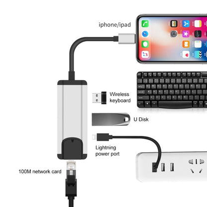 Onten 75002 8PIN to RJ45 Hub USB 2.0 Adapter